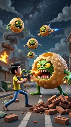 Stickman vs. Aliens: The Epic Pani-Puri Saga! 👽🚀