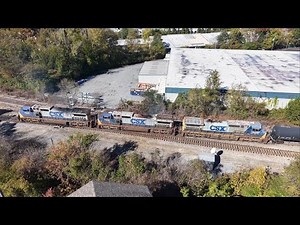 A Stack Meets the Morning Transfer, NS 154 and Four YN2 Units on CSX Freights
