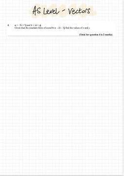 ⚡ AS Level Vectors: Resultant Force from Position Vectors Step by Step! #alevelmaths #aslevelmaths