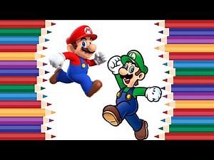 How to color super Mario and Luigi| Markers and pencil color| super Mario| |tutorial #supermario