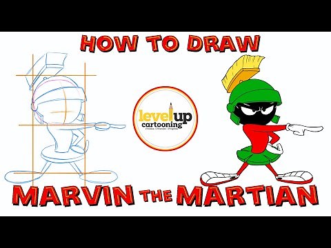 How to Draw Marvin the Martian from Looney Tunes