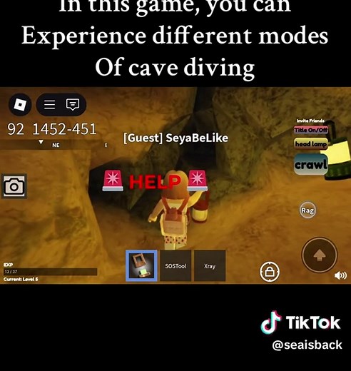 Cave Diving Experience in Roblox Gameplay