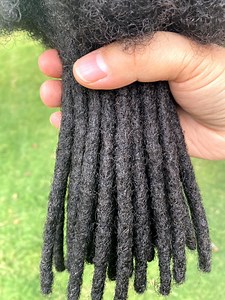 Handmade 8 Inch Loc Extensions Human Hair Natural Black 0.4,0.6,0.8cm Locs (Immediate Shipping)