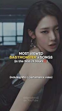 MOST VIEWED BABYMONSTER’s SONGS IN 24H #kpop #danieiland #babymonster #sugarhoneyicetea #choom #mv