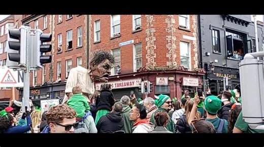 Pageant Giant/Push Puppet/Large Scale Puppet in the St. Patrick's Day Parade, Dublin on 17 March 2026