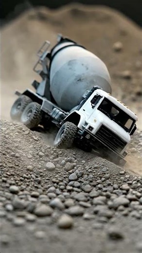 RC Cement Mixer Truck Dominates Rocky Off-Road Terrain! 🚧