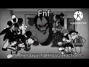Fnf react to Wednesday infidelity V2 mod part 2! (Gacha club)