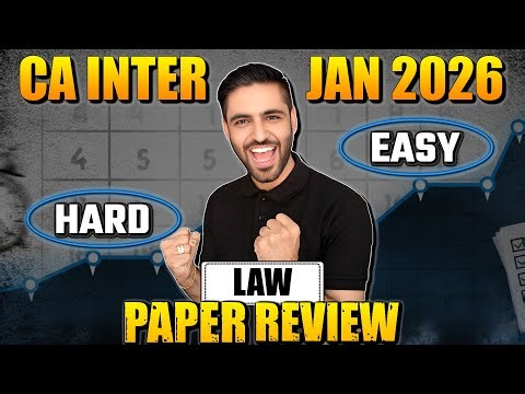 Law Paper Review Today | CA Inter Jan 2026 | Paper Analysis & MCQs Explained