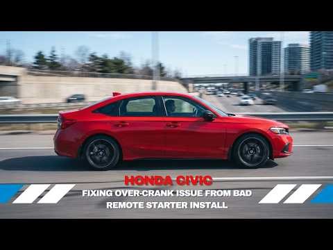 Fixing Over-Crank Issue from Bad Remote Starter Install | Honda Civic