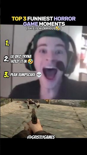 Top 3 Funniest Horror Game Moments 😂👻 (😈 Peak Jumpscare 💀) #horrorgame #funny #gaming