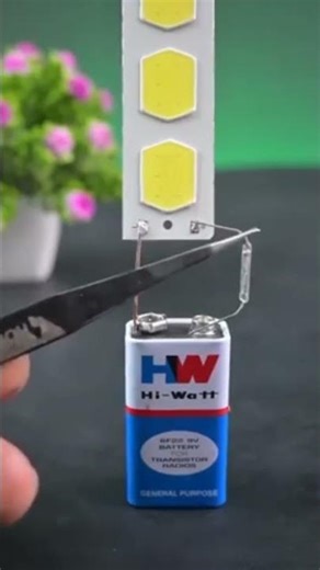 Short # 9 volt ki Battery and cob led project ॥ science project