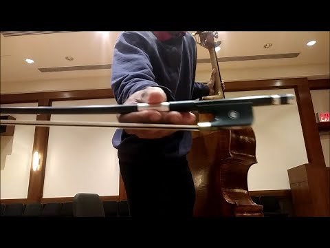 Double bass french bow demonstration