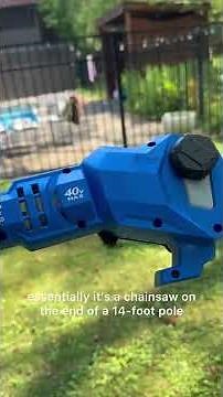 Using the Kobalt Pole Saw to trim large trees! ‪@lowes‬ #lowespartner #lowesfinds #diy #shorts #saw