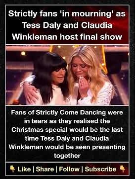 Strictly fans 'in mourning' as Tess Daly and Claudia Winkleman host final show