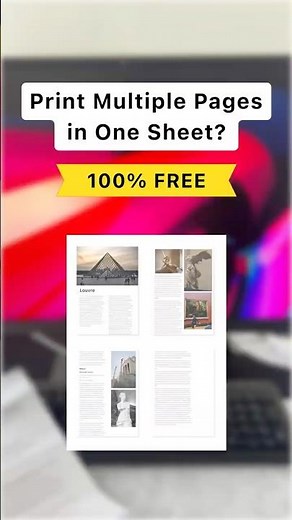 How to Print Multiple Pages in One Sheet #booklet #poster