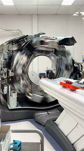 This is what the CT scanner looks like with the covers off. Love my job #CT #radiology #scan #engineering