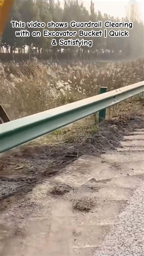 The Ultimate Roadside Cleanup | Excavator Power! 🚜 #Excavator #HeavyMachinery #Satisfying #Roadside