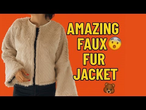 ✨🧵🔥 [DIY] Amazing Faux Fur Jacket! Easy Technique & No-Pattern Sewing Hack 😱🐻💫