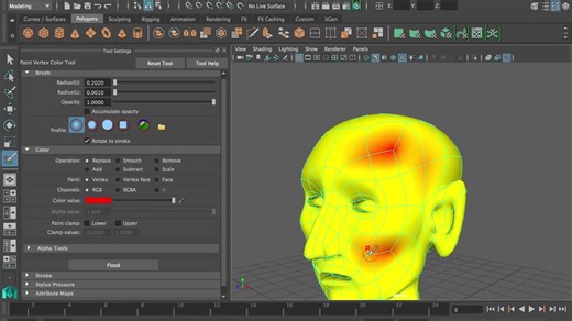 maya如何使用顶点着色功能教程-Using Vertex Colors