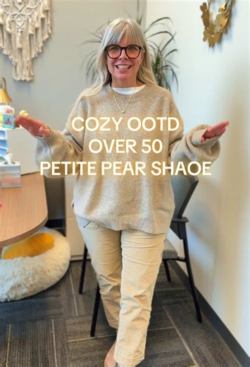 Cozy, cute, cost-effective & actually warm 🤍 this oatmeal oversized sweater understood the assignment #TikTokShopFinds #CozyStyle #OversizedSweater #AffordableFashion #EverydayOutfits