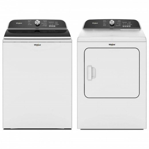 Whirlpool 5.3 cu. ft. White Top Load Washer and 7.0 cu. ft. White Vented Top Load Dryer Set - The Home Depot