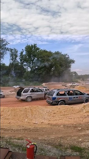 Shooting Fireworks While Driving #demolitionderby #insane