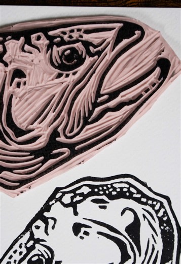 Exploring Block Printing While Home Sick