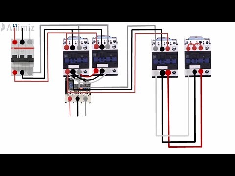 Démarrage étoile Triangle deux sens: circuit de puissance