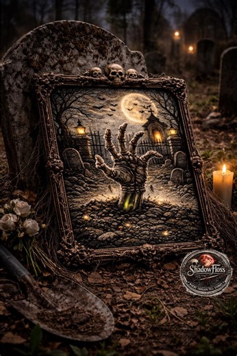 Zombie Hand Cross Stitch Pattern | Gothic Graveyard Horror Embroidery (PDF Download) - Etsy