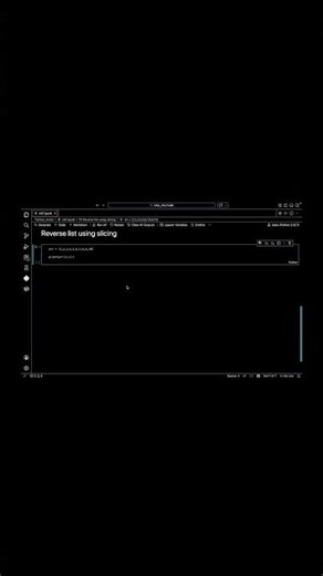 Python Tricks Beginners Don’t Know Part II | Reverse a List Instantly Using Slicing. #python #coding