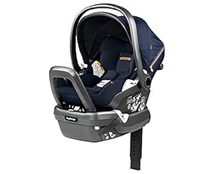 Peg Perego Primo Viaggio 4-35 Lounge - Reclining Rear Facing Infant Car Seat - Includes Base with Load Leg & Anti-Rebound Bar - for Babies 4 to 35 lbs - Made in Italy - Blue Shine (Blue)