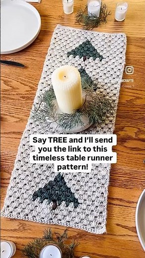 Beautiful Christmas Crochet Table Runner