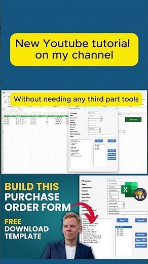 This VBA UserForm Automates Purchase Orders Like a Pro (Full Tutorial Drops Today!)