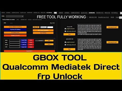 Gbox Tool 1.0 LG OPPO VIVO QUALCOM MEDIATEK SPRINT UNLOCK FREE