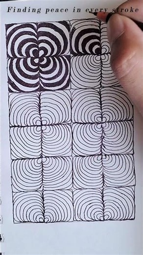 Finding Peace in Every Stroke✨🖊️ #ink #patternart #penart #sketching #indianartist