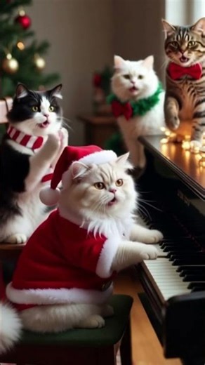Cute Cats Lip Sync Jingle Bells 🎶🐾