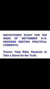 Enjoy this weekend sample Watchtower study SEMP 8-14 personal comments. English ✅ FILIPINO ✅ | Meetings Review