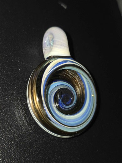 Blue/white W Electrum Vortex Pendant - Etsy