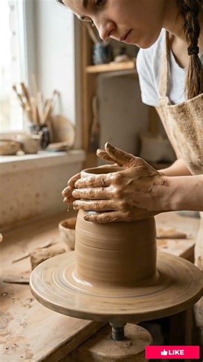 Handmade clay mug from scratch. Would you use it? #Ceramics