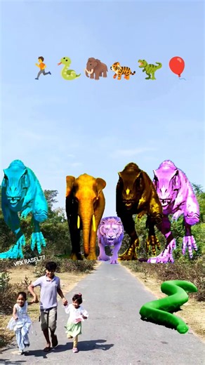 Big dinosaur chase T-rex chasingpart -1340#shorts #dinosaur#youtube#dinosaurs #superman#ddininner🐯🦣🦖