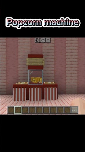 popcorn machine tutorial in minecraft 😋 #minecaft #minecraftbuild #shorts #viralvideo