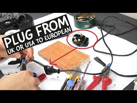 How to change power cord plugs from UK or USA to European Plug