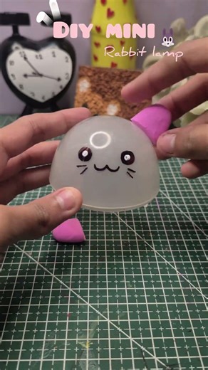 😱Diy mini rabbit lamp🐰 #diywithaarushi #diy #craft #ternding #cute #rabbit #lamp