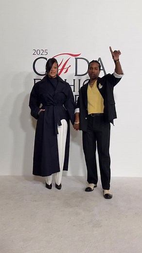 553K views · 29K reactions | Our fashion icon is here — and in good company! #ASAPRocky & #RHIANNA arrive at the @AMNH for the 2025 #CFDAAwards red carpet | Council of Fashion Designers of America (CFDA) | Facebook
