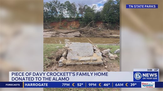 Piece of Davy Crockett’s family home donated to the Alamo