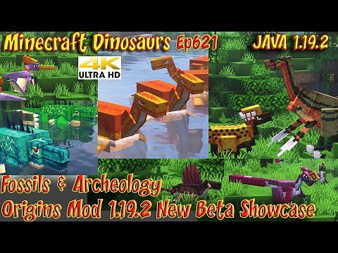 Fossils & Archeology Origins Mod 1.19.2 Beta Update Showcase 4K60FPS Minecraft JAVA Dinosaurs Ep621