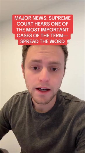 Aaron Parnas on Instagram: "NEWS: Supreme Court hears one of the most important cases of the term—spread the word so people know. The team at @aclu_nationwide is leading the charge. #aclupartner"