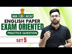 (Set-5) NDA, CDS, AFCAT Exam 2023 | English Practice Questions | English Grammar | Tarun Grover