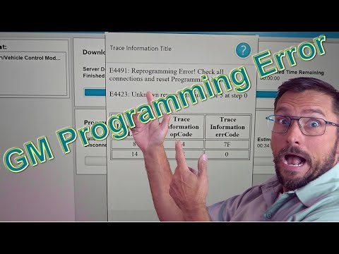 GM TLC workaround tip for Error 4491 4423 when programming