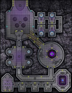 VTT Map Set - #233 Lunar Base Cargo Docking Bay - Paths to Adventure | Big Book of Maps - Science Fiction | DriveThruRPG